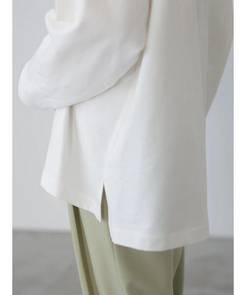 AMERICAN HOLIC（アメリカンホリック）の「スキッパーミニ裏毛カットプルオーバー（Tシャツ/カットソー・レディース・オフホワイト/ブルー/ミント/チャコールグレー/グレイッシュベージュ・L/M）」の21枚目の写真