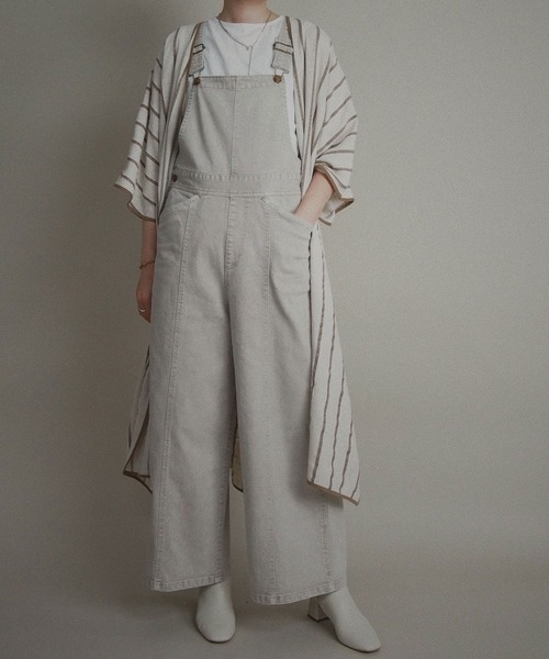 NICOLE CLUB(ニコル クラブ)の「【NICOLE CLUB】ドビーストライプパイピングガウン(その他アウター・レディース・ブラック/ベージュ・MEDIUM)」の12枚目の写真