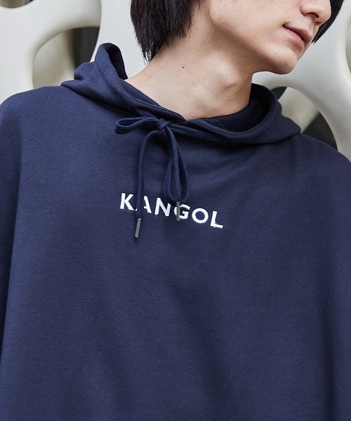 BASQUE magenta（バスクマゼンタ）の「KANGOL/カンゴール 別注 スーパービッグシルエット プルオーバーパーカー（パーカー・メンズ・ベージュ/ブラック/ダークベージュ/ワイン/オフホワイト・FREE）」の18枚目の写真