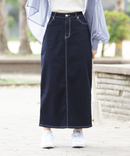Newlyme（ニューリーミー）の「デニムタイトスカート（スカート・レディース・ブラック/インディゴブルー/ライトインディゴブルー・MEDIUM/LARGE/X-LARGE/SMALL）」の20枚目の写真