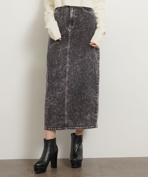 Newlyme（ニューリーミー）の「デニムタイトスカート（スカート・レディース・ブラック/インディゴブルー/ライトインディゴブルー・MEDIUM/LARGE/X-LARGE/SMALL）」の14枚目の写真