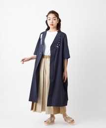 ふりふ | 【キクマツバメ・花天井】刺繍着物衿ワンピース(ワンピース)