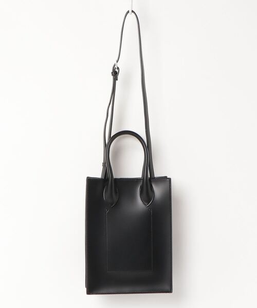 SOLPRESA(ソルプレーサ)の「SOLPRESA/ソルプレーサ/スクエアフリンジ ミニトートバッグ(ショルダーバッグ・レディース・ブラック/モカ・FREE)」の4枚目の写真