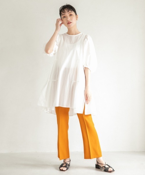 LOWRYS FARM(ローリーズファーム)の「ティアードチュニック6S 946836(シャツ/ブラウス・レディース・ブラック/ダークブラウン/パープル/オフホワイト・FREE)」の12枚目の写真