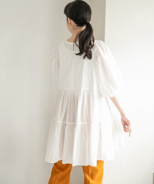 LOWRYS FARM(ローリーズファーム)の「ティアードチュニック6S 946836(シャツ/ブラウス・レディース・ブラック/ダークブラウン/パープル/オフホワイト・FREE)」の5枚目の写真