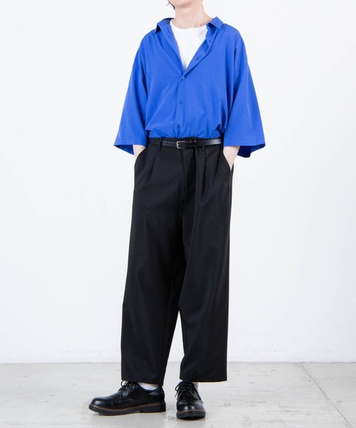 WEGO(ウィゴー)の「WEGO/イージーケアビッグ半袖シャツ(シャツ/ブラウス・メンズ・ブラック/ベージュ/ホワイト/ブルー/ブラウン系その他・MEDIUM/LARGE)」の9枚目の写真