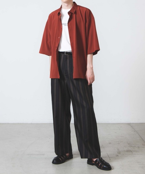 WEGO(ウィゴー)の「WEGO/イージーケアビッグ半袖シャツ(シャツ/ブラウス・メンズ・ブラック/ベージュ/ホワイト/ブルー/ブラウン系その他・MEDIUM/LARGE)」の12枚目の写真