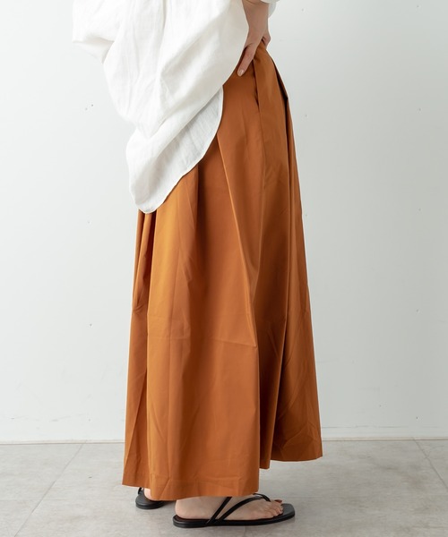 Omekashi（オメカシ）の「タックフレアロングスカート（スカート・レディース・グリーン/ブラック/ブラウン・36/38）」の20枚目の写真