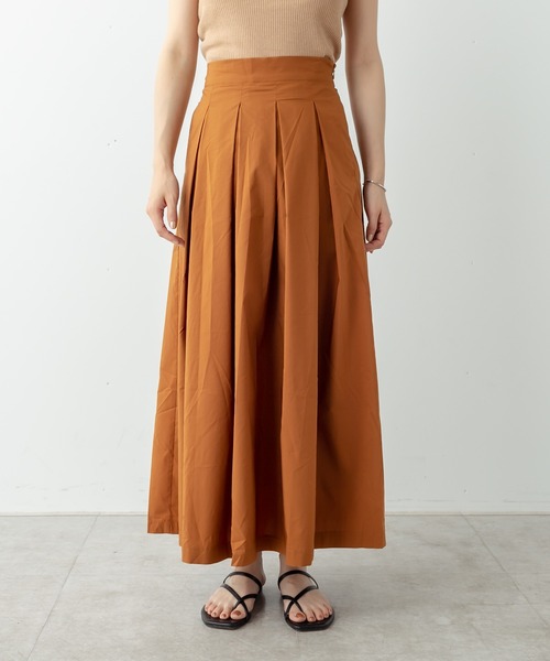 Omekashi（オメカシ）の「タックフレアロングスカート（スカート・レディース・グリーン/ブラック/ブラウン・36/38）」の18枚目の写真