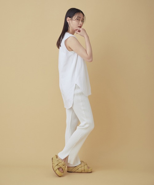 Champion(チャンピオン)の「【CHAMPION for ADAM ET ROPE'】別注タンクトップ(Tシャツ/カットソー・レディース・ブラック/ホワイト/ベージュ/ピンク・FREE)」の14枚目の写真