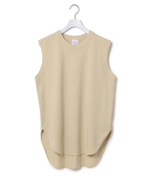 Champion(チャンピオン)の「【CHAMPION for ADAM ET ROPE'】別注タンクトップ(Tシャツ/カットソー・レディース・ブラック/ホワイト/ベージュ/ピンク・FREE)」の12枚目の写真