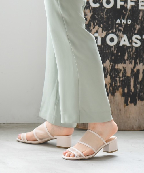 NOFALL(ノーフォール)の「ダブルベルトシアーチャンキーヒールサンダル(サンダル・レディース・ブラック/グレー/アイボリー/キャメル・LL/3L/SS/S/M/L)」の9枚目の写真