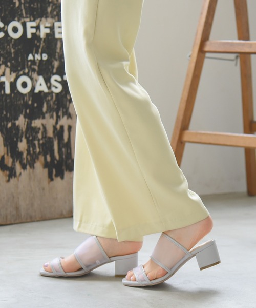 NOFALL(ノーフォール)の「ダブルベルトシアーチャンキーヒールサンダル(サンダル・レディース・ブラック/グレー/アイボリー/キャメル・LL/3L/SS/S/M/L)」の10枚目の写真