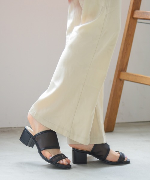 NOFALL(ノーフォール)の「ダブルベルトシアーチャンキーヒールサンダル(サンダル・レディース・ブラック/グレー/アイボリー/キャメル・LL/3L/SS/S/M/L)」の13枚目の写真