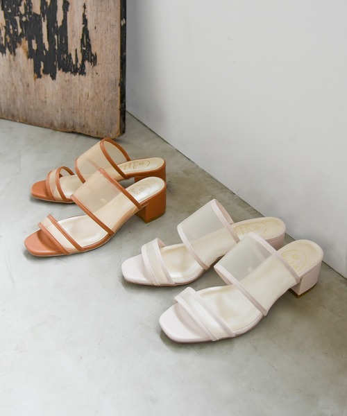 NOFALL(ノーフォール)の「ダブルベルトシアーチャンキーヒールサンダル(サンダル・レディース・ブラック/グレー/アイボリー/キャメル・LL/3L/SS/S/M/L)」の19枚目の写真