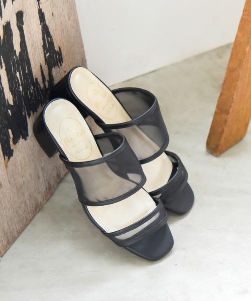 NOFALL(ノーフォール)の「ダブルベルトシアーチャンキーヒールサンダル(サンダル・レディース・ブラック/グレー/アイボリー/キャメル・LL/3L/SS/S/M/L)」の22枚目の写真