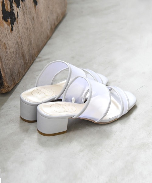 NOFALL(ノーフォール)の「ダブルベルトシアーチャンキーヒールサンダル(サンダル・レディース・ブラック/グレー/アイボリー/キャメル・LL/3L/SS/S/M/L)」の21枚目の写真