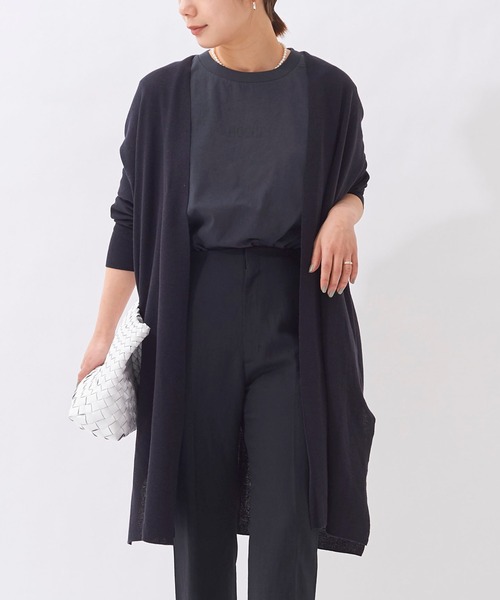 plage(プラージュ)の「CORDURA wide ガウン◆(カーディガン/ボレロ・レディース・ブラック/ベージュ・FREE)」の1枚目の写真