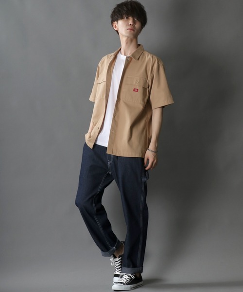 Dickies(ディッキーズ)の「【Dickies】 ディッキーズ T/Cツイル リラクシング ワークシャツ(シャツ/ブラウス・メンズ・チャコールグレー/ブラック/ベージュ/アイボリー/ホワイト系その他/グレー系その他/ブラック系その他/ベージュ系その他・M/L/XL)」の20枚目の写真