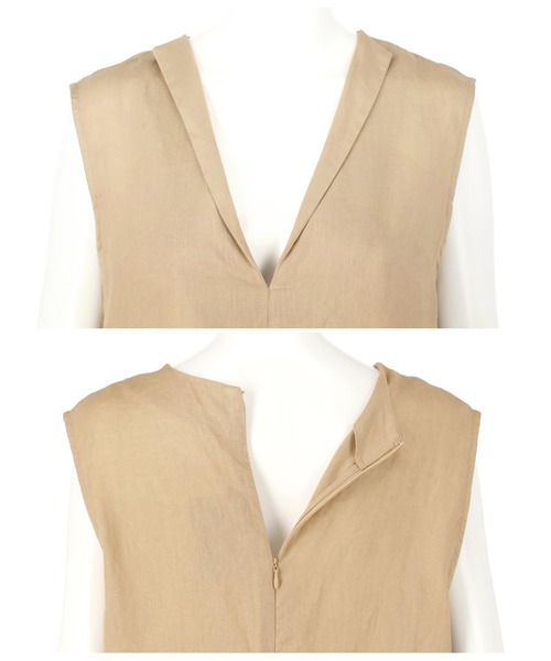 Alluge（アルージュ）の「フレアーシルエットコンビネゾン（つなぎ/オールインワン・レディース・ベージュ/スミクロ・FREE）」の11枚目の写真