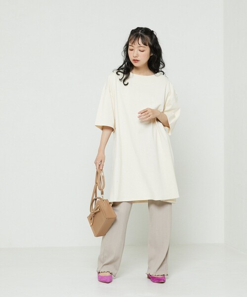 FREAK'S STORE（フリークスストア）の「ショルダーボタンカットミニワンピース（ワンピース・レディース・オフホワイト/ナチュラル/ネイビー/サックスブルー/レッド/ブラック・ﾌﾘ-）」の21枚目の写真