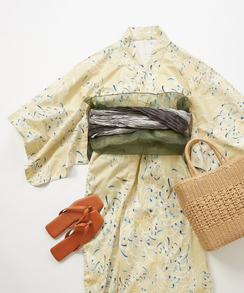 OSORO】菊柄浴衣SET 9/23限定セール‼️】紺の菊牡丹と流水