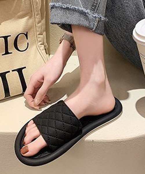 TeddyShop（テディショップ）の「男女兼用キルティング風シャワーサンダル（サンダル・メンズ・カーキ/ブラック/ベージュ/イエロー・23cm/25cm/24cm）」の10枚目の写真