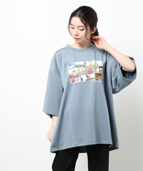 Pledge（プレッジ）の「【Bl】【pledge】プリントBIGクルーネックTEE（Tシャツ/カットソー・レディース・ブラック系その他/ブラック系その他2/ベージュ系その他2/ブルー系その他2/ホワイト系その他/ホワイト系その他3/ホワイト系その他2/ベージュ系その他/ブルー系その他3/ブラック系その他3/ブルー系その他/ベージュ系その他3・LARGE/MEDIUM）」の22枚目の写真