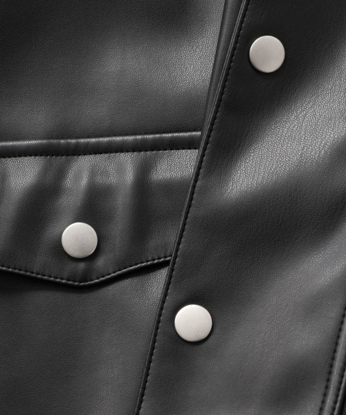 JEANASIS（ジーナシス）の「ビーガンレザーハンティングジャケット/215528（その他アウター・レディース・ブラック/ベージュ・FREE）」の17枚目の写真