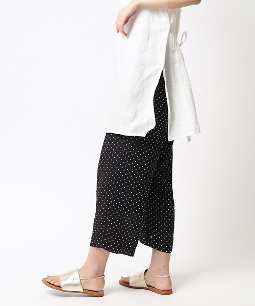 GRANDMA MAMA DAUGHTER(グランマママドーター)の「∴【GRANDMA MAMA DAUGHTER / グランママドーター】ドットイージーパンツ GP912591(その他パンツ・レディース・ネイビー/ブラック・0)」の1枚目の写真