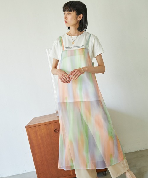 VACANCY（ヴァカンシー）の「ペイント柄チュールキャミワンピース（ワンピース・レディース・その他・FREE）」の5枚目の写真