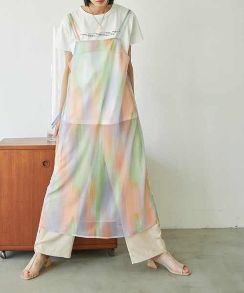 VACANCY（ヴァカンシー）の「ペイント柄チュールキャミワンピース（ワンピース・レディース・その他・FREE）」の4枚目の写真