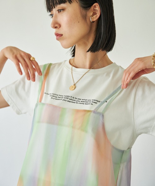 VACANCY（ヴァカンシー）の「ペイント柄チュールキャミワンピース（ワンピース・レディース・その他・FREE）」の6枚目の写真