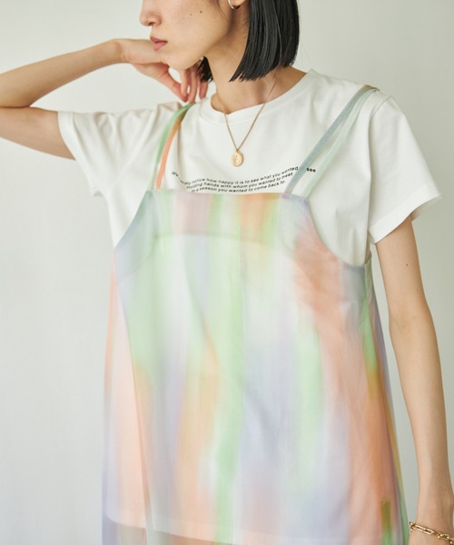 VACANCY（ヴァカンシー）の「ペイント柄チュールキャミワンピース（ワンピース・レディース・その他・FREE）」の8枚目の写真