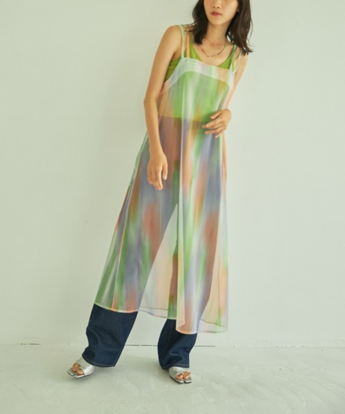 VACANCY（ヴァカンシー）の「ペイント柄チュールキャミワンピース（ワンピース・レディース・その他・FREE）」の17枚目の写真