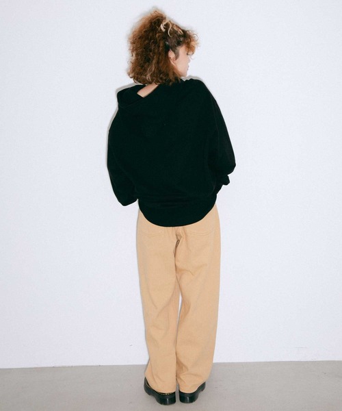 X-girl（エックスガール）の「WIDE TAPERED PANTS（その他パンツ・レディース・ライトグレー/ブラック/ベージュ/パープル・S/M/XS）」の13枚目の写真