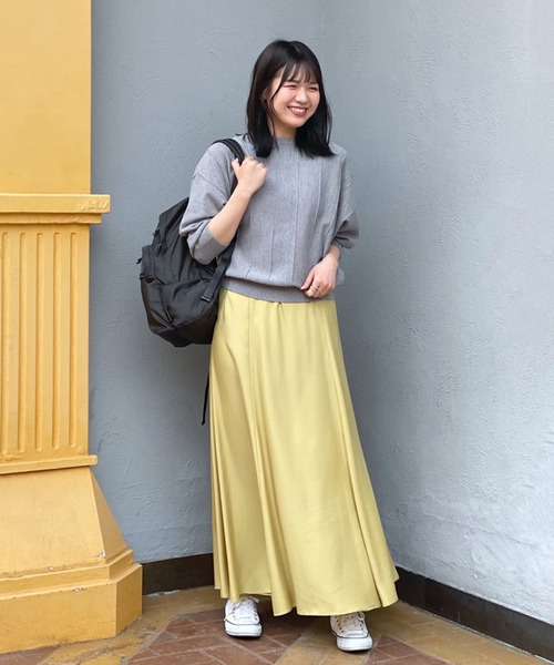 RIVE DROITE（リヴドロワ）の「上質で女性らしい雰囲気を醸し出す　アンゴラタッチドルマンニット（ニット/セーター・レディース・オフホワイト/グレー/レッド・FREE）」の14枚目の写真