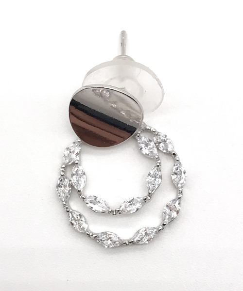 Futier land(フューティアランド)の「ビジューWリングピアス(ピアス(両耳用)・レディース・シルバー/ゴールド・FREE)」の8枚目の写真