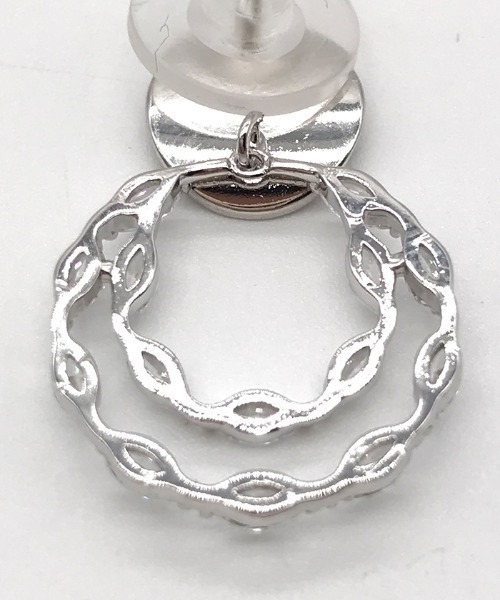 Futier land(フューティアランド)の「ビジューWリングピアス(ピアス(両耳用)・レディース・シルバー/ゴールド・FREE)」の10枚目の写真