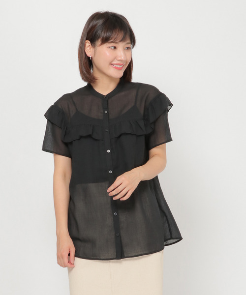 LBC(エルビーシー)の「ラッフルブラウス(シャツ/ブラウス・レディース・オフホワイト/ブルー/ブラック・M)」の18枚目の写真
