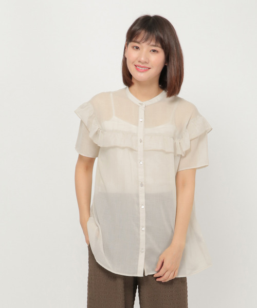 LBC(エルビーシー)の「ラッフルブラウス(シャツ/ブラウス・レディース・オフホワイト/ブルー/ブラック・M)」の19枚目の写真