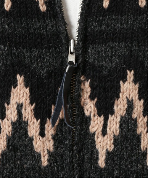 JOURNAL STANDARD relume（ジャーナルスタンダード　レリューム）の「【WEB限定】ノルディック柄ハンドニット　ブルゾン/カーディガン/ルーズカーディガン（カーディガン/ボレロ・メンズ・ベージュ/ブラック・MEDIUM/LARGE）」の18枚目の写真