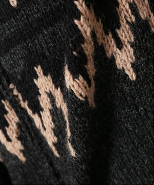 JOURNAL STANDARD relume（ジャーナルスタンダード　レリューム）の「【WEB限定】ノルディック柄ハンドニット　ブルゾン/カーディガン/ルーズカーディガン（カーディガン/ボレロ・メンズ・ベージュ/ブラック・MEDIUM/LARGE）」の19枚目の写真