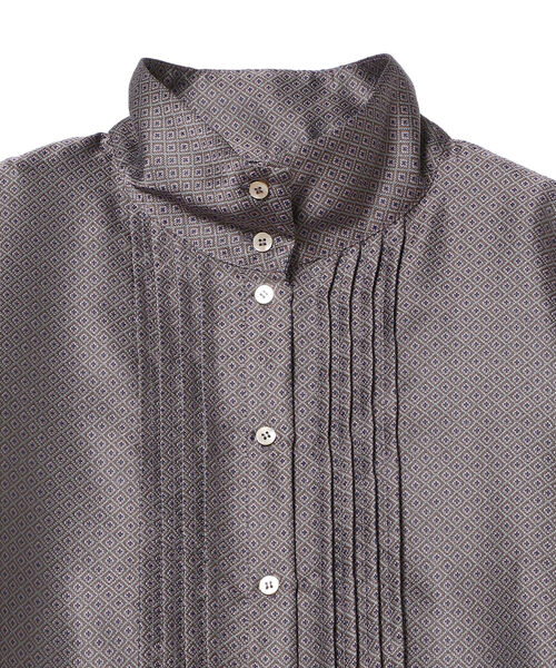 Ray BEAMS(レイビームス)の「RBS / ジャカード バック リボン シャツ(シャツ/ブラウス・レディース・ダークブラウン/バイオレット・ONE SIZE)」の10枚目の写真