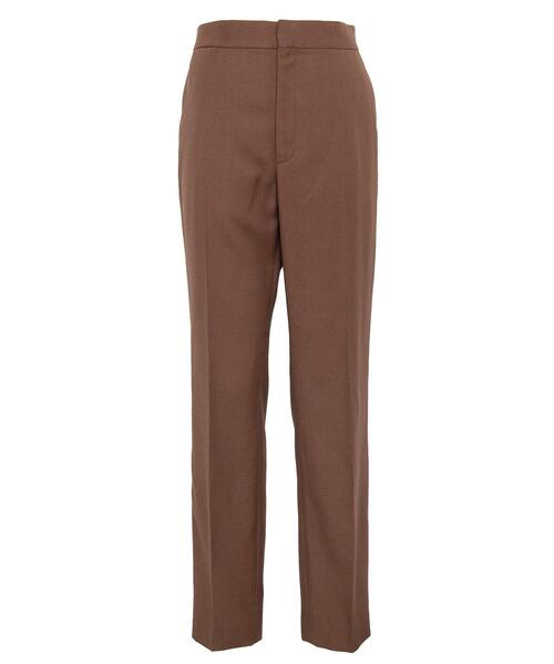 Drawer（ドゥロワー）の「＜Drawer（ドゥロワー）＞ ネップオックスバックシャーリングパンツ（その他パンツ・レディース・ターコイズブルー/ブラウン・40/38/36/34）」の2枚目の写真