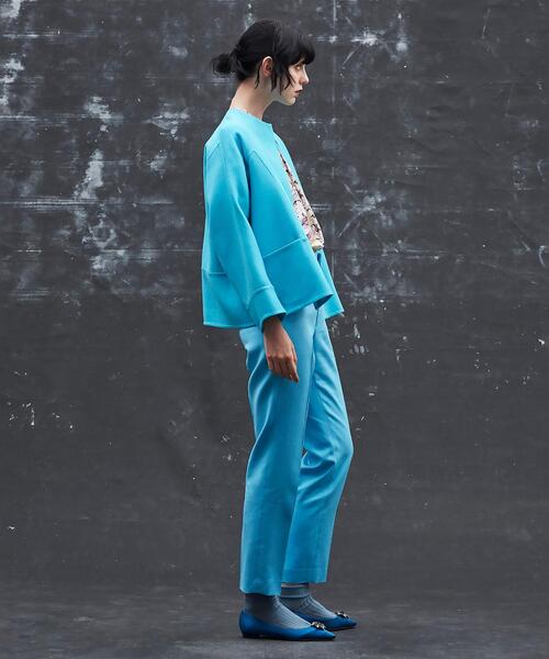 Drawer（ドゥロワー）の「＜Drawer（ドゥロワー）＞ ネップオックスバックシャーリングパンツ（その他パンツ・レディース・ターコイズブルー/ブラウン・40/38/36/34）」の11枚目の写真