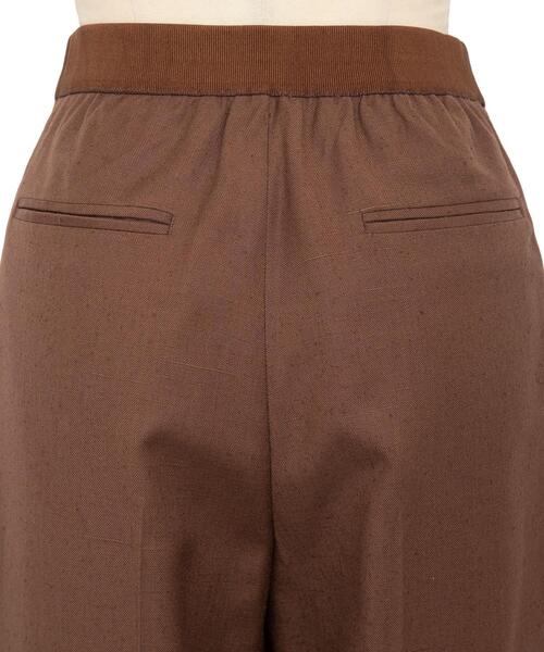 Drawer（ドゥロワー）の「＜Drawer（ドゥロワー）＞ ネップオックスバックシャーリングパンツ（その他パンツ・レディース・ターコイズブルー/ブラウン・40/38/36/34）」の6枚目の写真