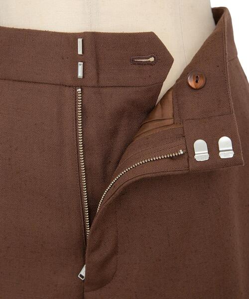 Drawer（ドゥロワー）の「＜Drawer（ドゥロワー）＞ ネップオックスバックシャーリングパンツ（その他パンツ・レディース・ターコイズブルー/ブラウン・40/38/36/34）」の7枚目の写真