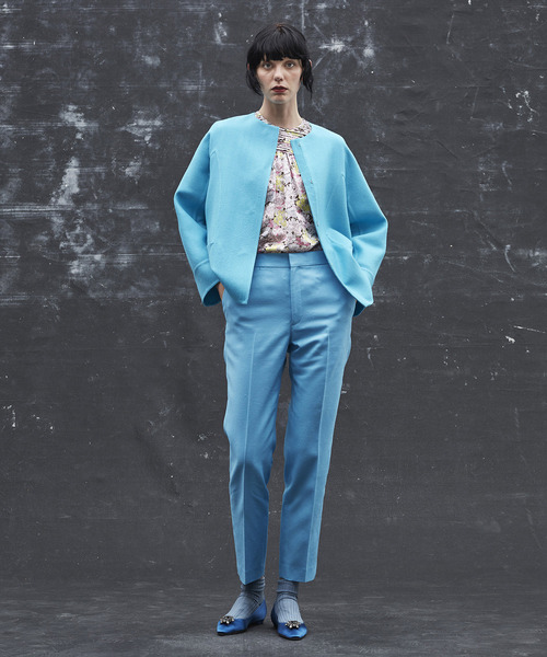 Drawer（ドゥロワー）の「＜Drawer（ドゥロワー）＞ ネップオックスバックシャーリングパンツ（その他パンツ・レディース・ターコイズブルー/ブラウン・40/38/36/34）」の5枚目の写真