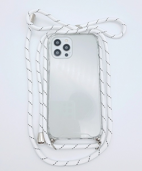 Lace Ladies（レースレディース）の「パラコード付き クリアiPhoneケース（スマホケース/カバー・レディース・グリーン/ブラック/ホワイト・B/F/K/I/C/D/H/A/G/E/J/Q/O/R/P/V/W/U/X）」の2枚目の写真